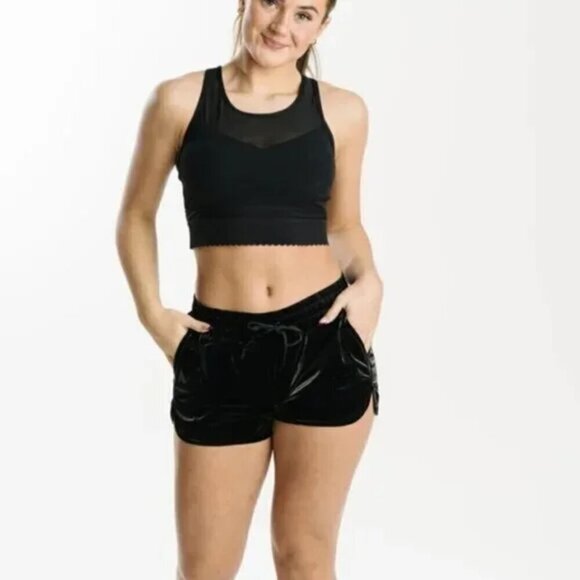 ZYIA - Midnight Bomber Gloss Athletic Shorts- Size Medium - Picture 1 of 14